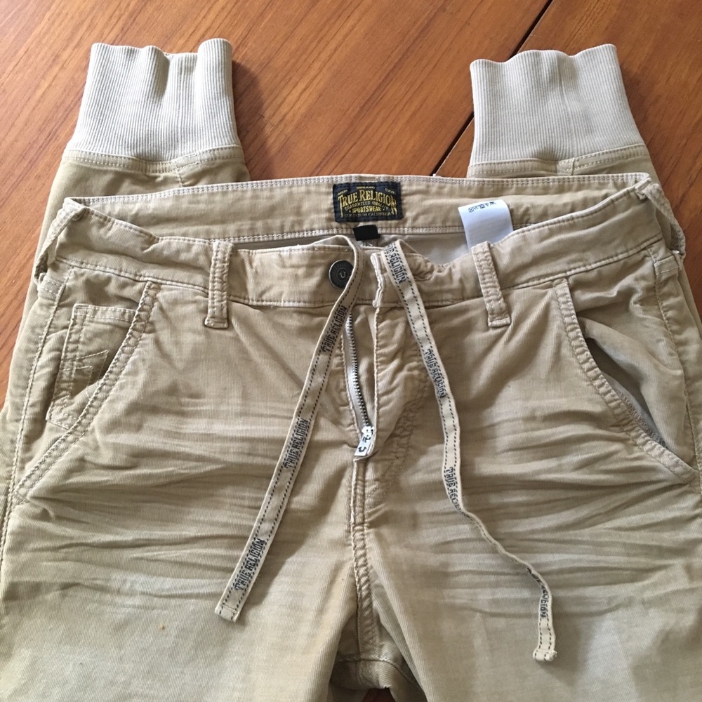 True Religion corduroy joggers